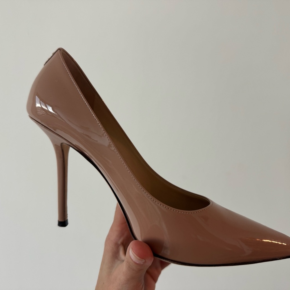 Jimmy Choo Nude Patent Leather Heels